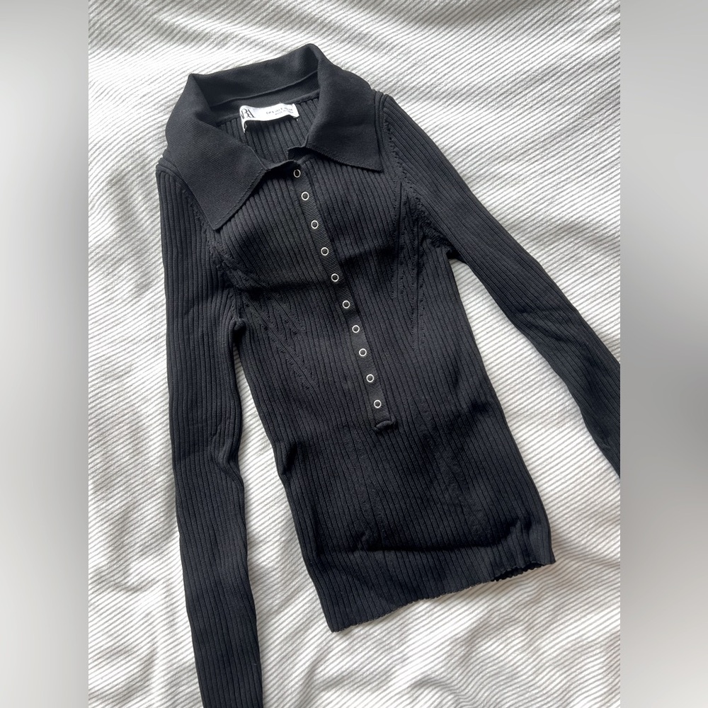 Zara Knit Polo Shirt